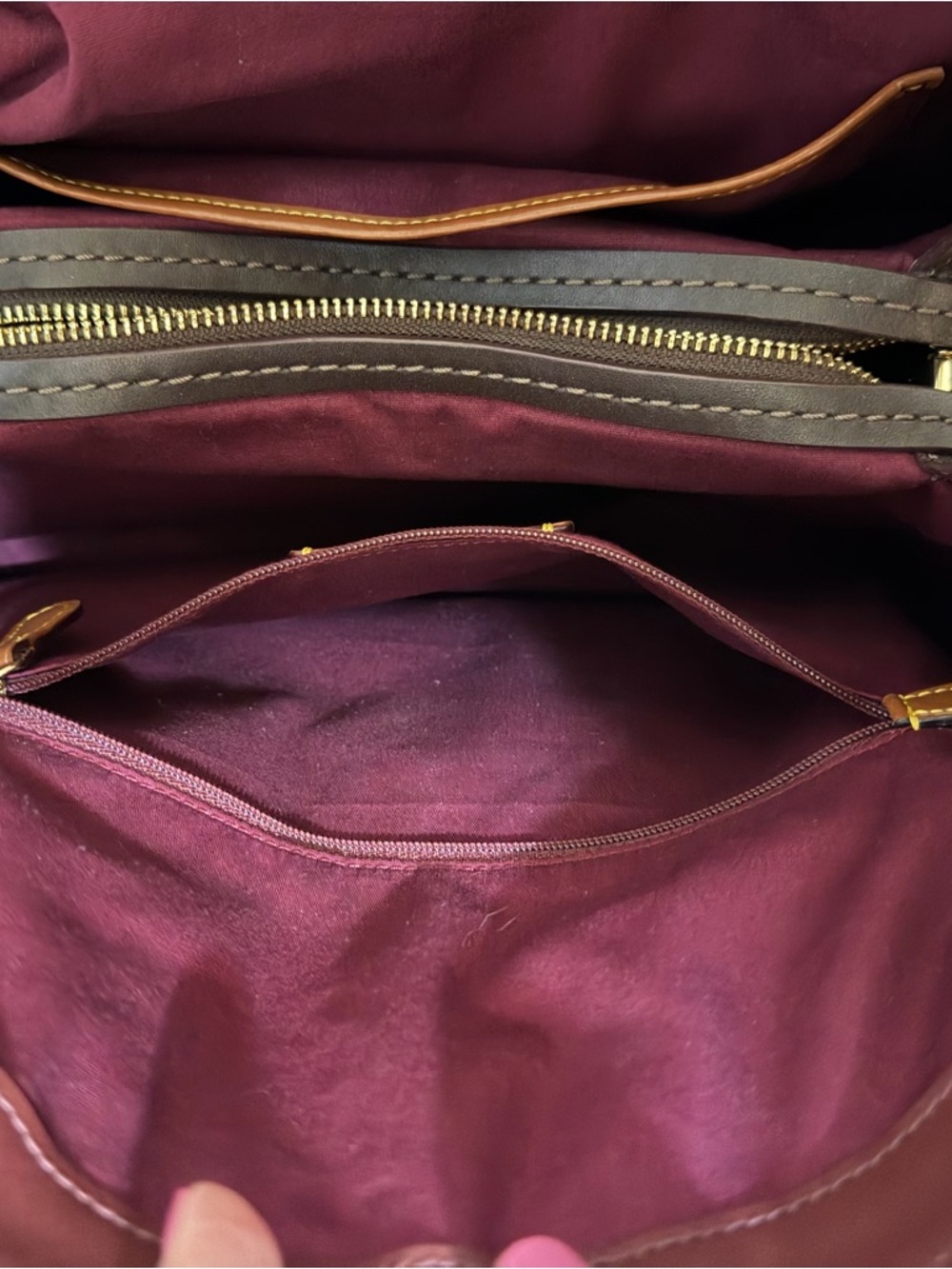 Coach Brown Signature Canvas Shoulder Bag with Dark Brown Trim - Picture 4 of 12